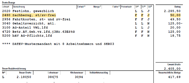 Sachbezüge in der Lohnabrechnung, Teil 1