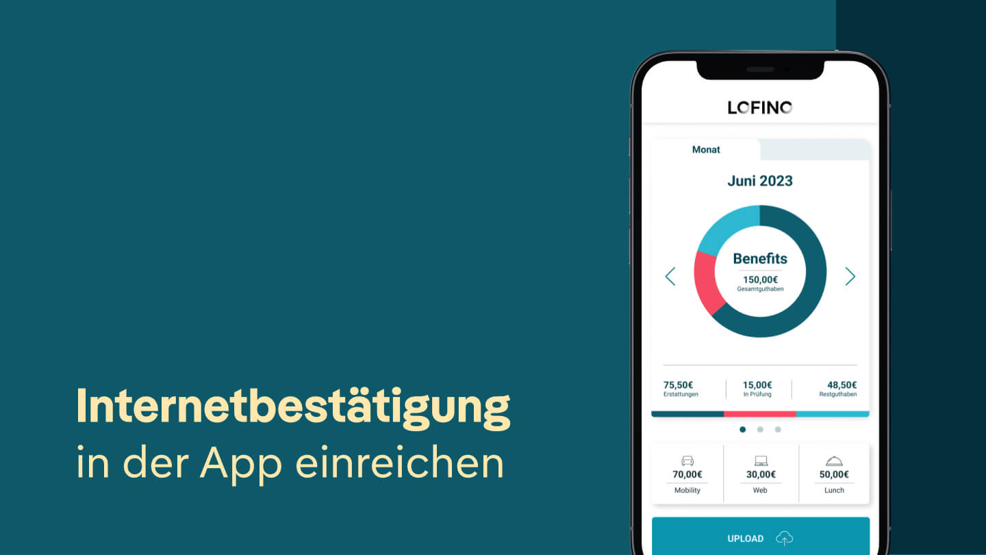 LOFINO: Internetbestätigung in die App laden